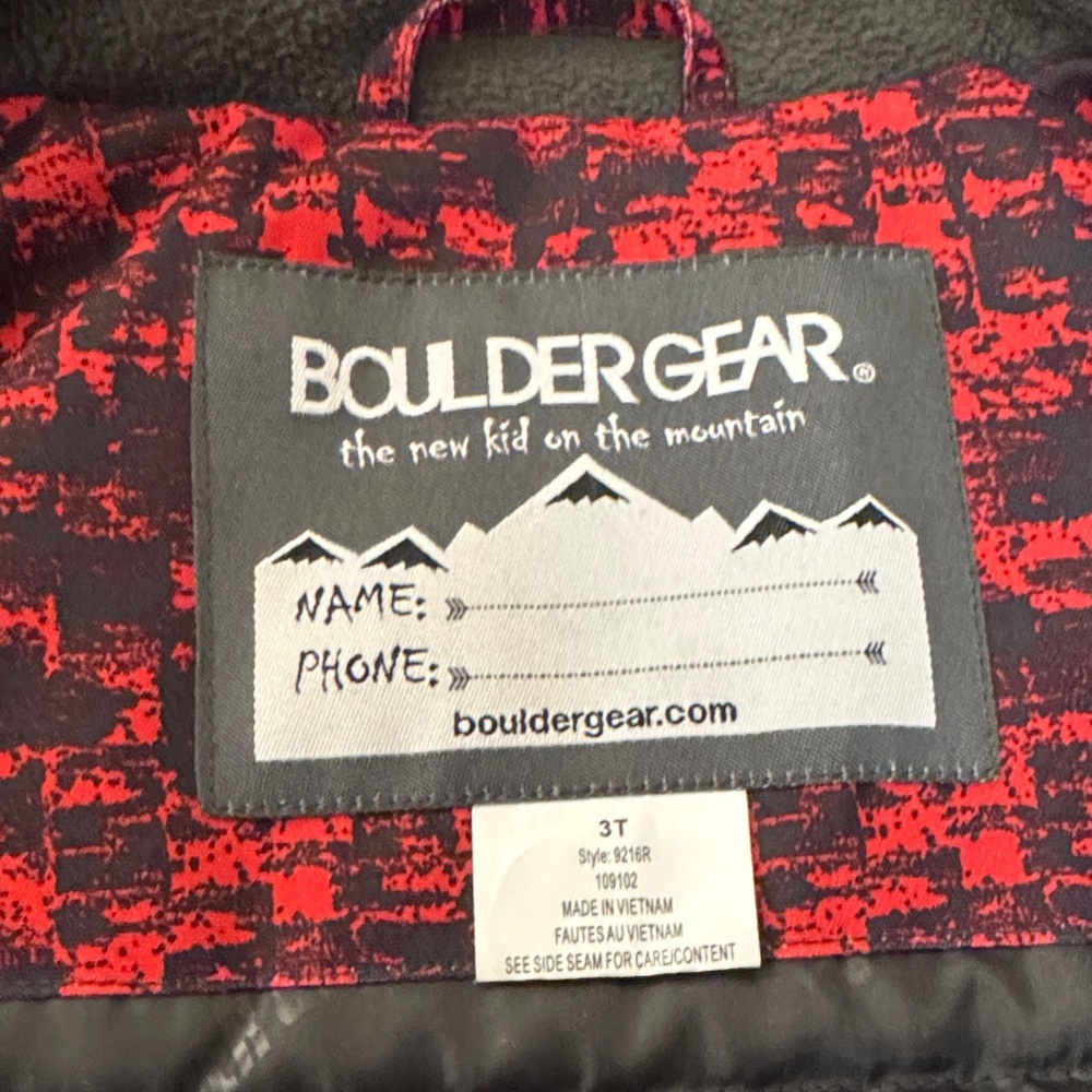 Boulder Gear Kids' Red and Black Snow Jacket - Picture 2 of 5